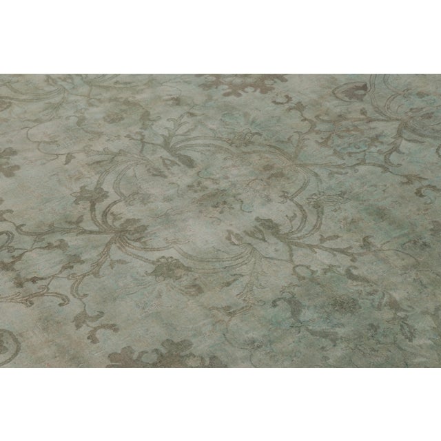 Oushak Floral Oversized Wool & Natural Silk Rug by Rug & Kilim, India For Sale In New York - Image 6 of 11