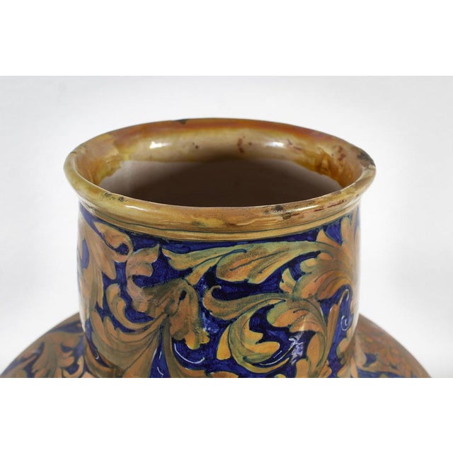 Ceramics Vase in Hand-Glazed Majolica by Alfredo Santarelli, Italy, 1920s For Sale - Image 11 of 15