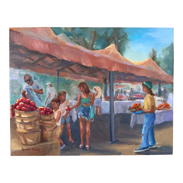 Southern California Farmers Market Original Painting For Sale