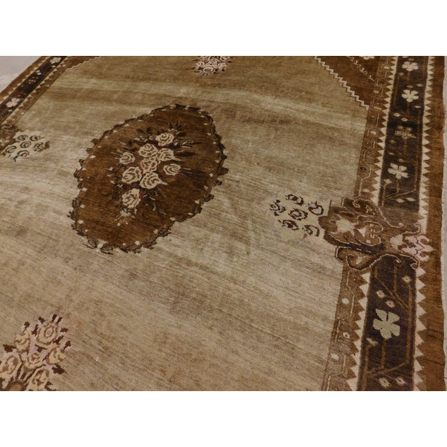 Hand Knotted Vintage Turkish Oushak Rug in Natural Tone, 7'6"x 10'6" For Sale - Image 4 of 12