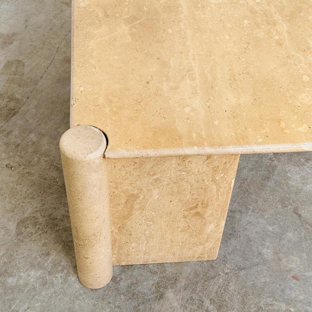 Stone Italian Travertine Coffee Table, 1980s For Sale - Image 7 of 12