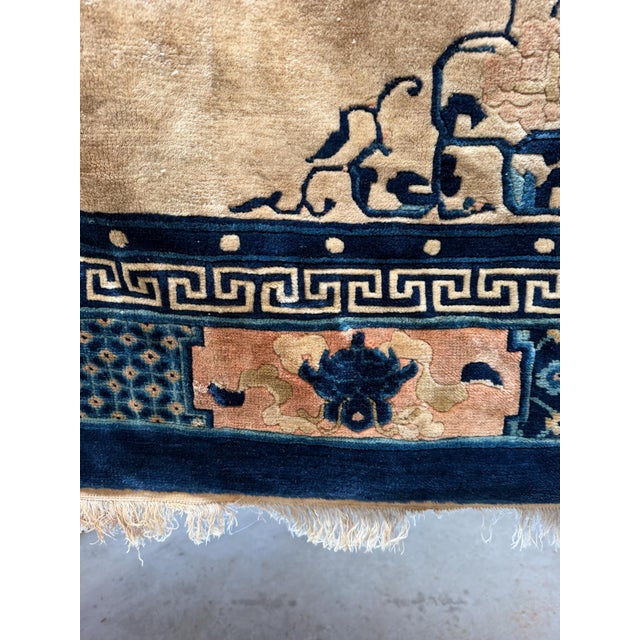 12 X 9 Antique Chinese Art Deco Chinoiserie Peking Rug Geometric Medallion For Sale - Image 11 of 15