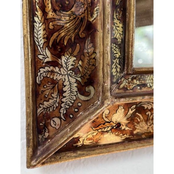 Mid 19th Century Rare Antique Florentine Verre Églomisé Mirror Dragons & Grotesques c.1850–1880 For Sale - Image 5 of 16