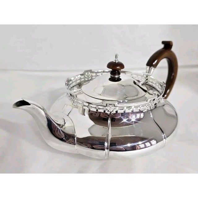 Early 20th Century Antique English Sterling Silver Teapot, Sheffield, 1912 For Sale - Image 5 of 17