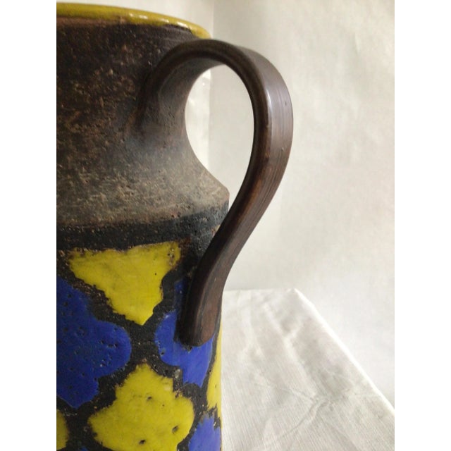 Blue 1960s Italian Painted Bicolor Pitcher/Jug For Sale - Image 8 of 10