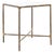 Jessa Metal Square End Table in Brass with White Marble Top For Sale In Philadelphia - Image 6 of 7