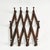 Early 20th Century Antique Accordion Peg Holder With Porcelain Caps | Wall Mount Early 1900's Expandable Peg Rack For Sale - Image 5 of 14