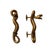 Striking pair of handcrafted brass door pull handles in the form of sculptural snakes, France, circa 1960s. Each handle...