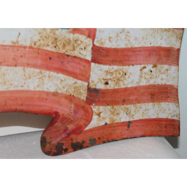 1920s Original Painted Metal Parade Flag For Sale In Los Angeles - Image 6 of 6