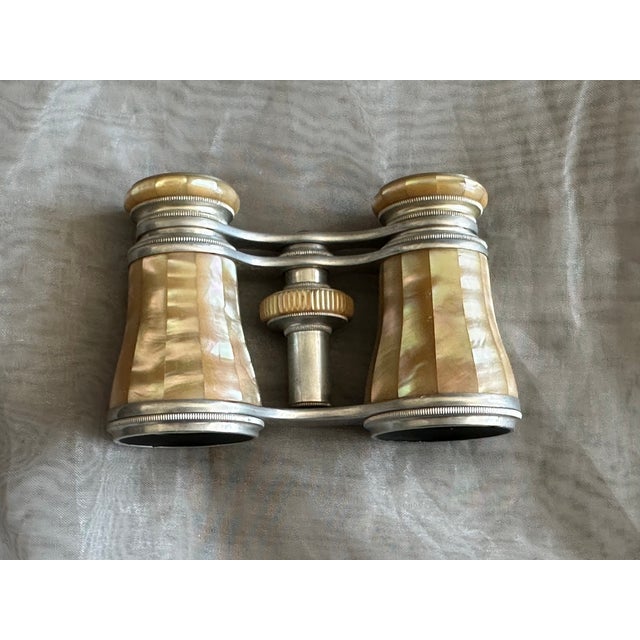 Antique Mother of Pearl French Opera Glasses in Leather Case For Sale - Image 10 of 18