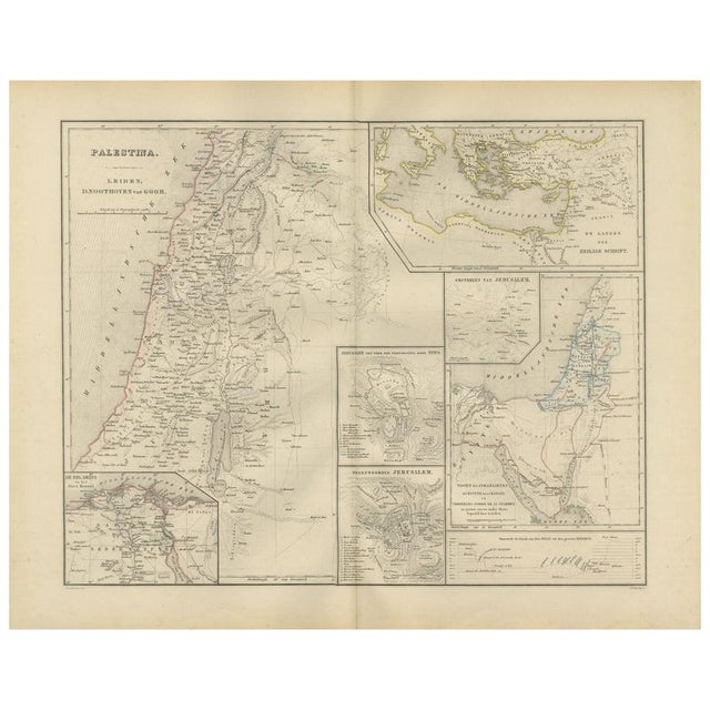 Palestine and Holy Land Map with Jerusalem Insets, 1876 For Sale - Image 12 of 12