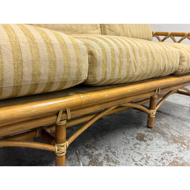 McGuire Furniture Cathedral Three Seater Sofa, Vintage For Sale - Image 9 of 12