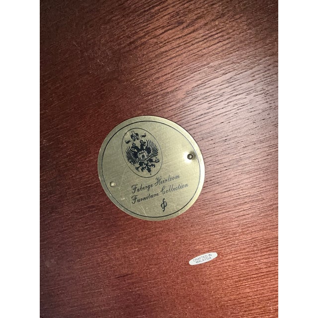 Mid 20th Century Fabergé Heirloom Furniture Collection Heart-Shaped Vitrine/Display Accent Table For Sale - Image 9 of 9