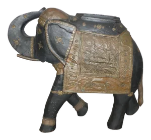 1960s Vintage Indian Hand Carved Wooden Elephant Table