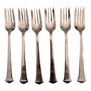 Tiffany "Windham" Sterling Silver Salad/Dessert Forks, 6 Pieces For Sale