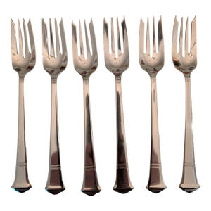 Tiffany "Windham" Sterling Silver Salad/Dessert Forks, 6 Pieces