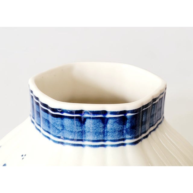 Antique Hand-Painted Delft Blue Vase, Holland, 19th Century For Sale - Image 6 of 18