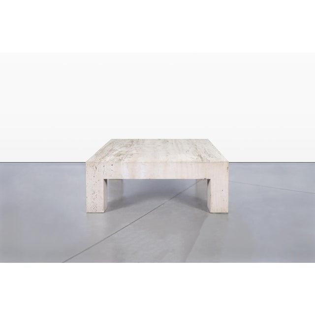Stone Vintage Italian Modern Sculptural Travertine Coffee Table, 1970s For Sale - Image 7 of 12