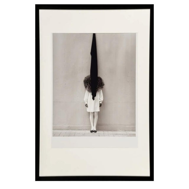 An iconic fashion photograph by Albert Watson (Scottish, 1942-). Entitled "Leslie Winer in Yohji Yamamoto, London, 1989",...