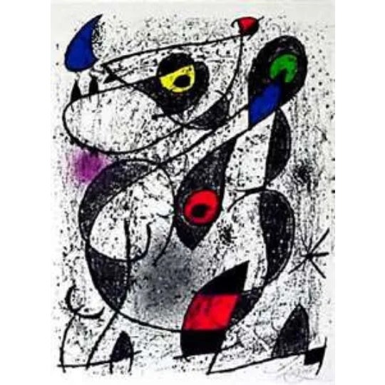 Contemporary Joan Miro Original Lithograph Indelible 2 1972 For Sale - Image 3 of 3