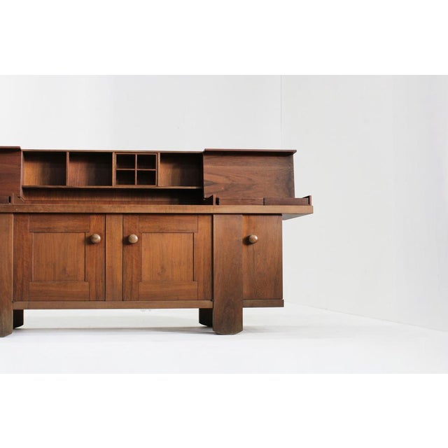 Vintage Sideboard in Walnut by Silvio Coppola for Bernini, 1960s For Sale - Image 10 of 11
