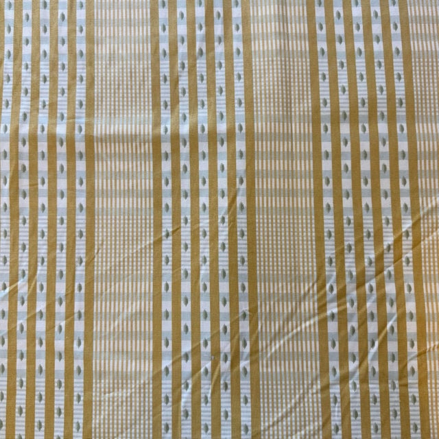 P Kaufmann Muted Earth Tone Leaf Striped Geometric Fabric, 3.5 Yds For Sale - Image 9 of 9