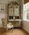 Painted Chinoiserie Style Antique Sage Green Floral Secretary Desk For Sale - Image 14 of 17
