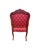 Wood Ethan Allen French Louis XV Style Carved Cherry Armchair in Red & Gold For Sale - Image 7 of 12