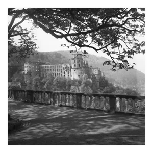 View to the Heidelberg Castle, Germany 1938, Printed 2021