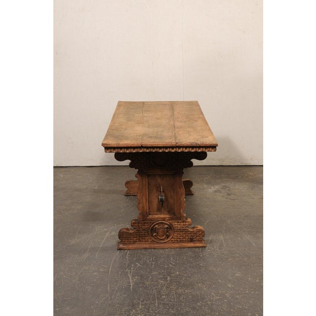Stunning 18th C. Italian Trestle Table For Sale - Image 9 of 11