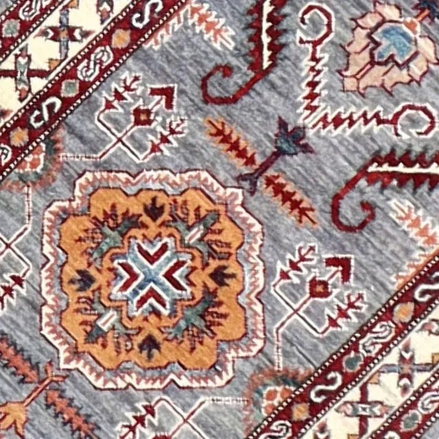 Traditional Hand Knotted Kazak Runner. 02'05" X 27'01" For Sale - Image 3 of 4