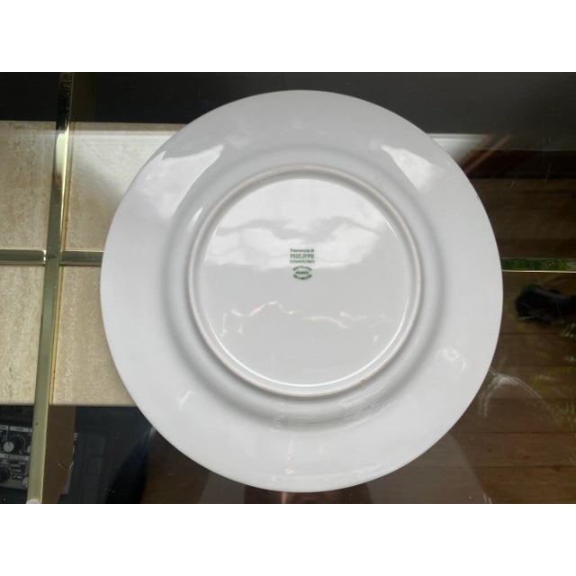 Early 20th Century Antique Philippe Deshoulieres Decorative Dinner Plate With Gold Flowers For Sale - Image 5 of 6