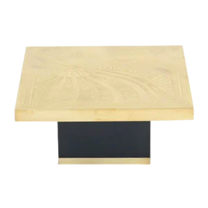 Etched Brass Side Table by Georges Mathias for Belform, 1970s