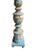 A late 19th century wood altar pricket candle holder in beautiful blue chippy paint — antique primitive charm for...
