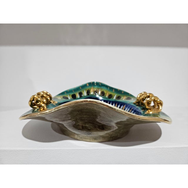 Mid-Century Modern Ceramic Plate from H. Bequet Quaregnon, Belgium, 1950s For Sale - Image 3 of 15