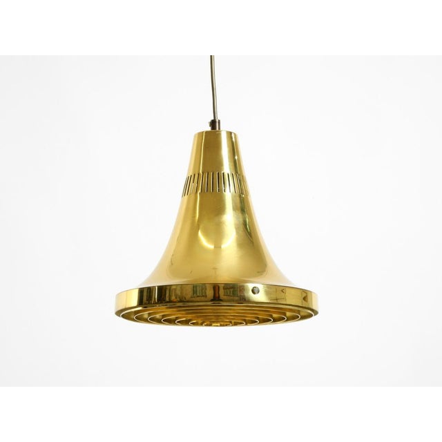Mid-Century Modern Model T 598 Pendant Lamp in Brass by Hans-Agne Jakobsson, Markaryd, Sweden, 1960s For Sale - Image 3 of 16