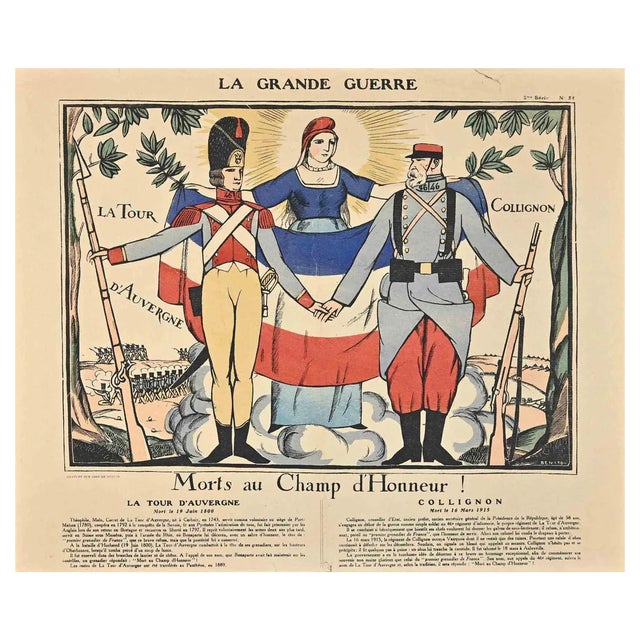 Benito, La Grande Guerre, Woodcut, Early 20th-Century For Sale