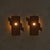 A pair of 1970s French wall sconces in the manner of Maison Regain, crafted in warm elm. Graphic and sculptural in form,...