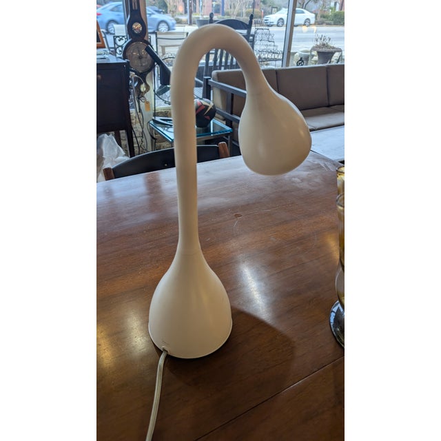1980s Michael Graves Post Modern Gooseneck Light Lamp Vintage White Multi-Directional For Sale - Image 11 of 16