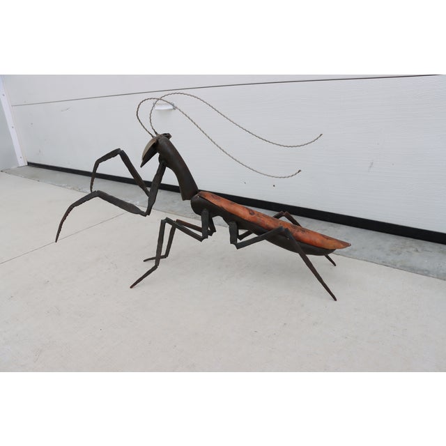 Signed Steel Praying Mantis Sculpture For Sale In Philadelphia - Image 6 of 8
