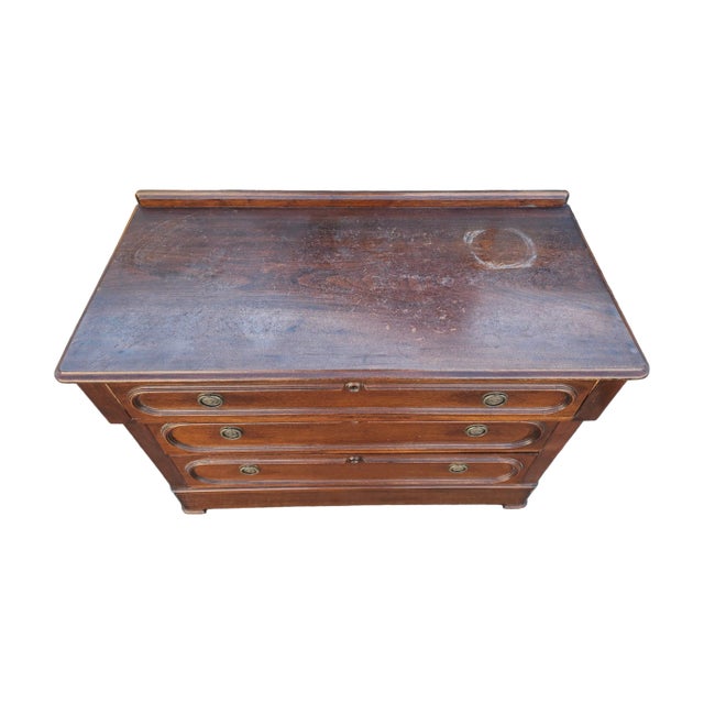 Antique Deep Brown 3 Drawer Lowboy Chest of Drawers Chairish