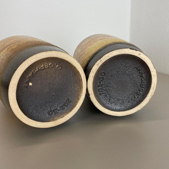 Pottery Fat Lava Desert Vases from Scheurich, Germany, 1970s, Set of 2 For Sale - Image 17 of 18