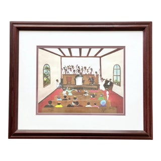 1997 Maurice Cook "New Hope Choir” Framed & Matted Signed Litho Print For Sale