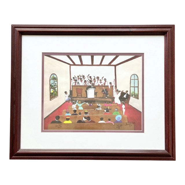 1997 Maurice Cook "New Hope Choir” Framed & Matted Signed Litho Print For Sale