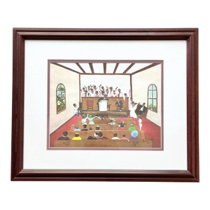 1997 Maurice Cook "New Hope Choir” Framed & Matted Signed Litho Print