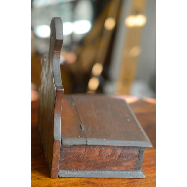 Vintage Primitive Hanging Wooden Salt or Candle Box For Sale In Washington DC - Image 6 of 7
