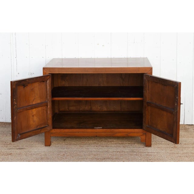 Mid-Century Walnut Brown Low Cabinet For Sale In Los Angeles - Image 6 of 10