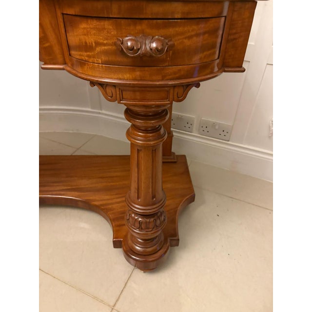 Wood Antique Victorian Carved Mahogany Dressing Table, 1860s For Sale - Image 7 of 14