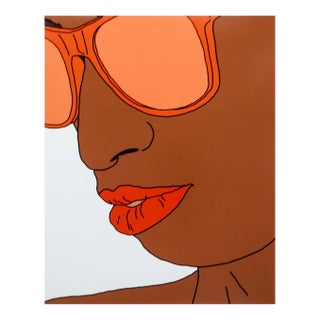 Contemporary Pop Art Orange Wayfarers Print For Sale