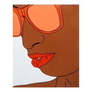 Contemporary Pop Art Orange Wayfarers Print